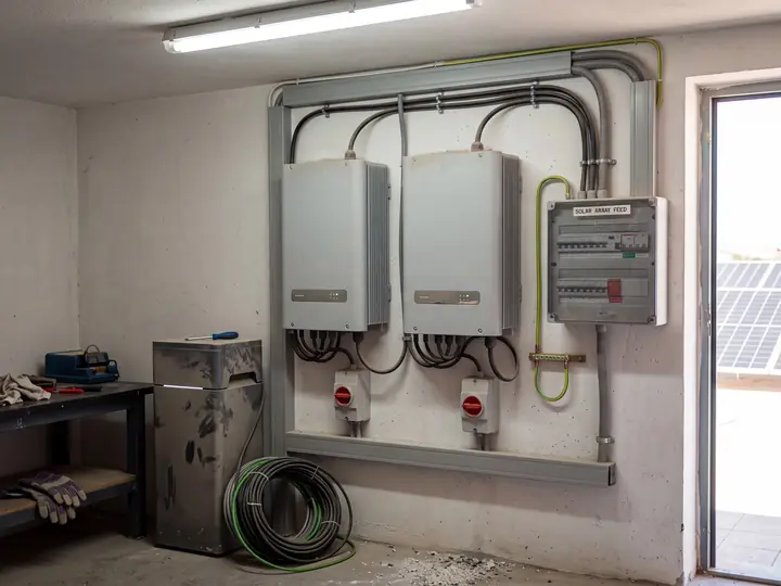 Εγκατάσταση φωτοβολταϊκού συστήματος με inverter και πίνακα Net Billing, Ηράκλειο Κρήτης